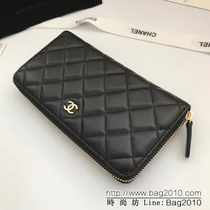 CHANEL香奈兒 頂級原單 原廠綿羊皮 女款拉鏈錢包 A50097  DJC2504